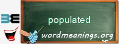 WordMeaning blackboard for populated